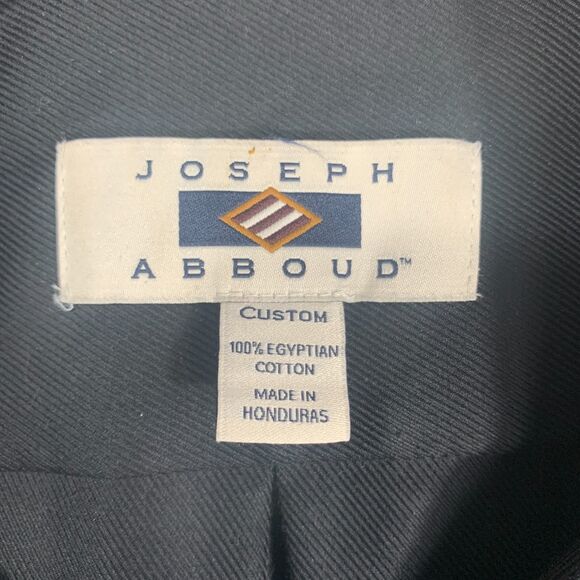 Joseph Abboud Black Egyptian Cotton Button Up Shirt 17.5 40 Long Sleeve Mens - Picture 3 of 8